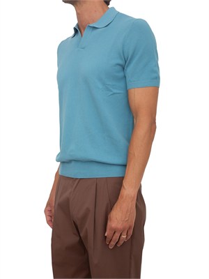 Polo azzurra Aiace Galassi in cotone in UOMO
