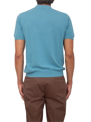 Polo azzurra Aiace Galassi in cotone in UOMO