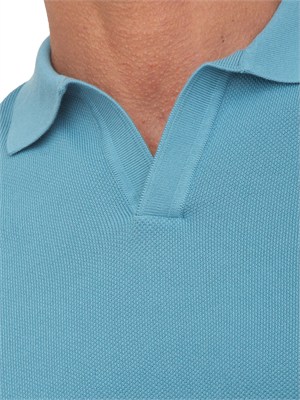 Polo azzurra Aiace Galassi in cotone in UOMO