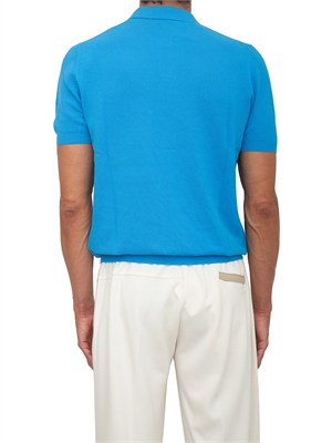 Polo azzurra Aiace Galassi in cotone in UOMO