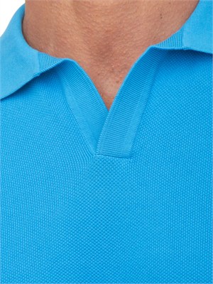 Polo azzurra Aiace Galassi in cotone in UOMO