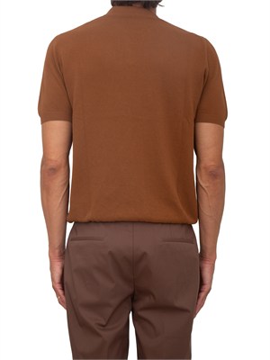 Polo marrone Aiace Galassi in cotone in UOMO