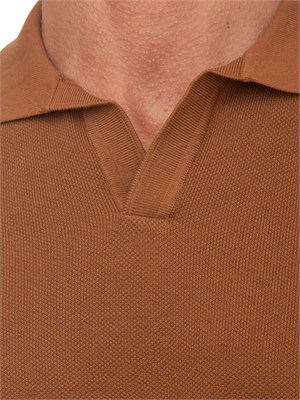 Polo marrone Aiace Galassi in cotone in UOMO