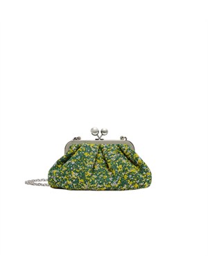Borsa Pasticcino Accenni in tessuto bouclÉ multicolor verde in DONNA