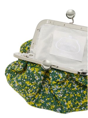 Borsa Pasticcino Accenni in tessuto bouclÉ multicolor verde in DONNA