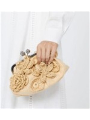 Pasticcino Bag small Max Mara Weekend in rafia beige in DONNA