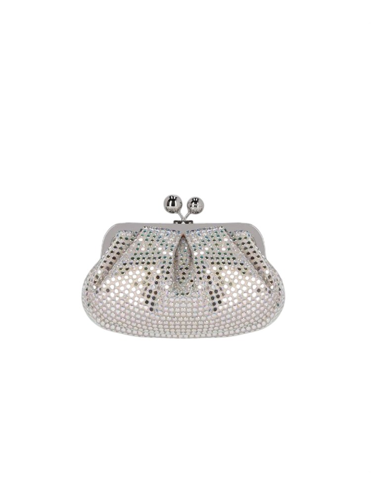 Clutch Pasticcino Lama Max Mara Weekend con strass