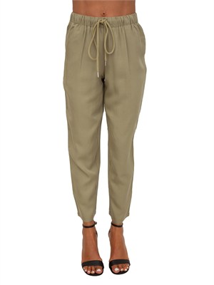 Pantaloni Bernadet Kocca in tessuto verde in DONNA