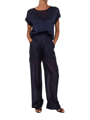 Blusa Clinton Kocca in viscosa blu in DONNA