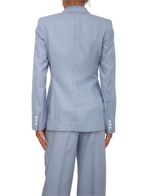 Giacca Darius Kocca in misto lino azzurro in DONNA