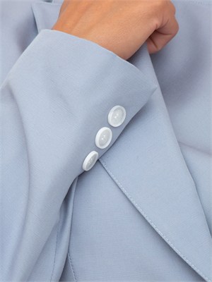 Giacca Darius Kocca in misto lino azzurro in DONNA