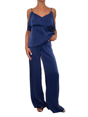 Top Inocentia Kocca in tessuto leggero blu in DONNA