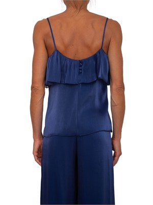 Top Inocentia Kocca in tessuto leggero blu in DONNA