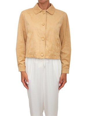 Giubbino Dulcine Kocca effetto scamosciato beige in DONNA