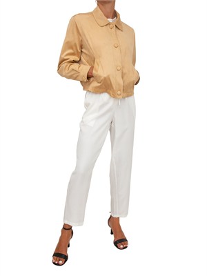 Giubbino Dulcine Kocca effetto scamosciato beige in DONNA