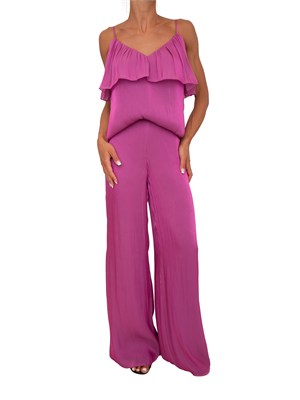 Pantaloni Jos Kocca in tessuto leggero viola in DONNA