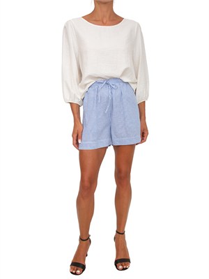 Blusa Cleandro Kocca misto lino bianca in DONNA