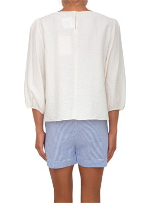 Blusa Cleandro Kocca misto lino bianca in DONNA