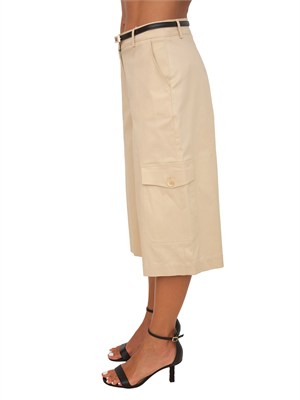 Pantaloni Nicco Kocca in cotone beige in DONNA