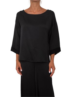 Blusa Citino Kocca in viscosa fluida nera in DONNA