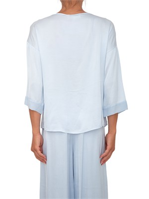 Blusa Citino Kocca in viscosa fluida azzurra in DONNA