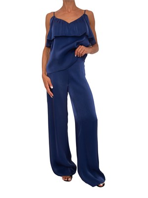 Pantaloni Jos Kocca in tessuto leggero blu in DONNA