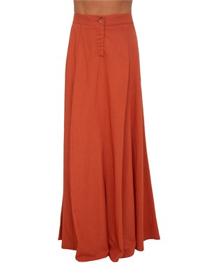 Gonna lunga  Mansue Kocca misto lino terracotta in DONNA