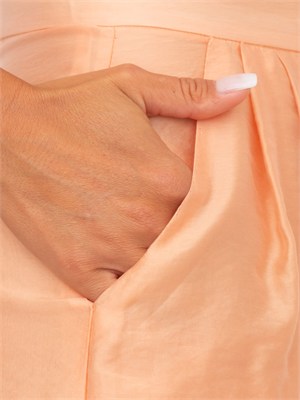 Pantaloni Micheline Kocca in tessuto fluido salmone in DONNA