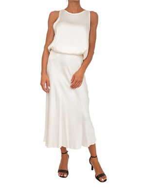 Gonna midi Nicodemo Kocca in tessuto fluido bianco in DONNA