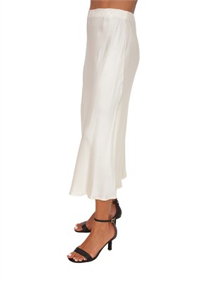 Gonna midi Nicodemo Kocca in tessuto fluido bianco in DONNA