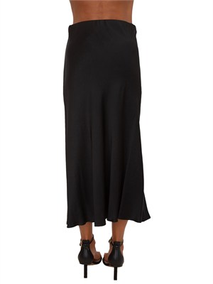 Gonna midi Nicodemo Kocca in tessuto fluido nero in DONNA