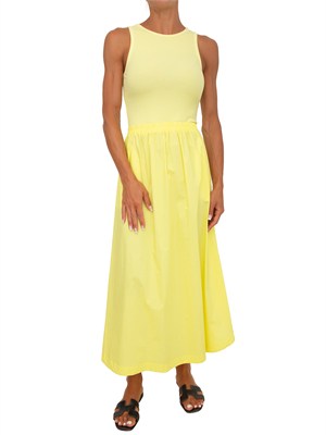 Abito midi Neirus Kocca in misto cotone giallo in DONNA