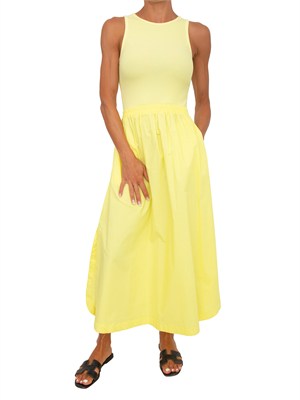 Abito midi Neirus Kocca in misto cotone giallo in DONNA