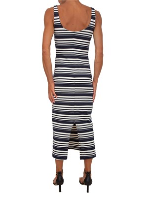 Abito midi Benedict Kocca in tessuto a righe blu in DONNA