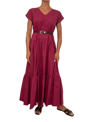 Abito Marinna Kocca in cotone bordeaux in DONNA