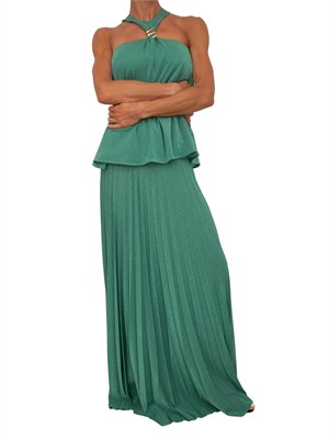 Gonna verde Oringa Kocca in tessuto lurex plissÈ in DONNA
