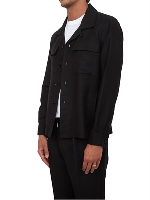 Camicia overshirt nera Antony Morato lino e cotone in UOMO