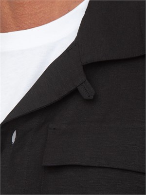 Camicia overshirt nera Antony Morato lino e cotone in UOMO