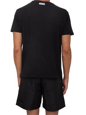 T-shirt nera Bikkembergs Swimwear uomo in cotone in UOMO