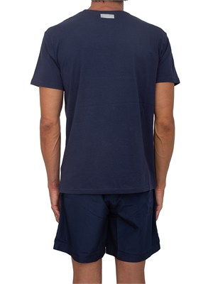 T-shirt blu Bikkembergs Swimwear uomo in cotone in UOMO
