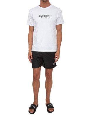 T-shirt bianca Bikkembergs Swimwear uomo in cotone in UOMO