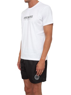 T-shirt bianca Bikkembergs Swimwear uomo in cotone in UOMO