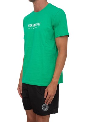 T-shirt verde Bikkembergs Swimwear uomo in cotone in UOMO