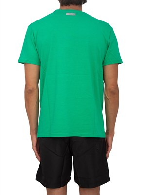 T-shirt verde Bikkembergs Swimwear uomo in cotone in UOMO