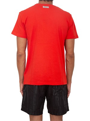 T-shirt rossa Bikkembergs Swimwear uomo in cotone in UOMO
