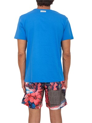 T-shirt Bikkembergs Swimwear uomo cotone blu in UOMO