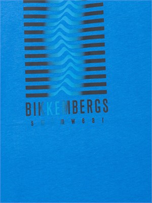 T-shirt Bikkembergs Swimwear uomo cotone blu in UOMO