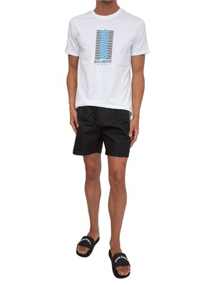 T-shirt bianca Bikkembergs Swimwear uomo cotone in UOMO