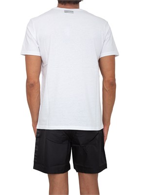 T-shirt bianca Bikkembergs Swimwear uomo cotone in UOMO