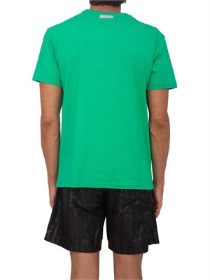 T-shirt verde Bikkembergs Swimwear uomo cotone in UOMO